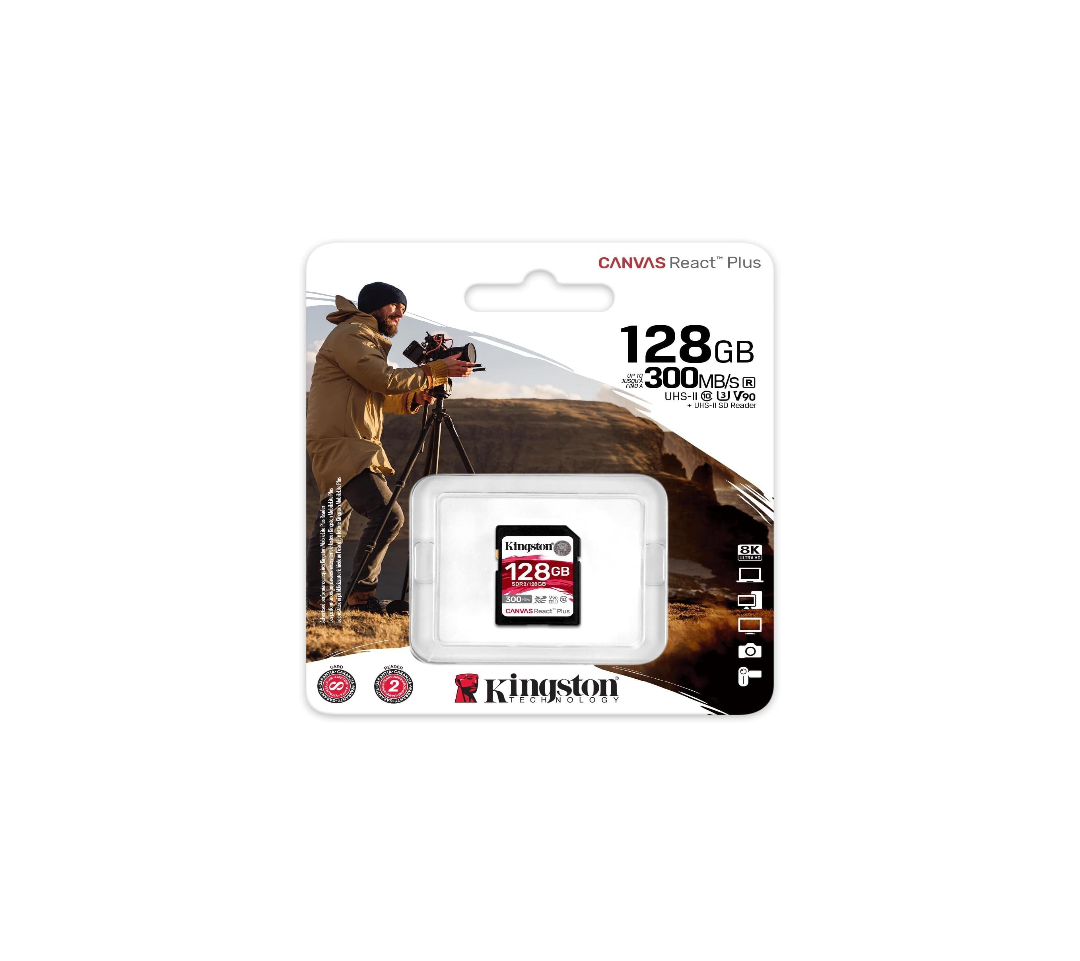 Kingston Canvas React Plus 128GB SD Card