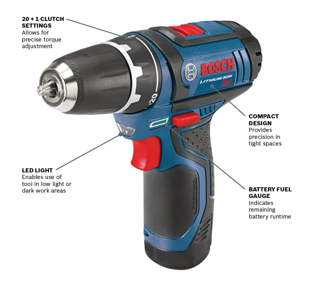 BOSCH PS31-2A 12V Max 3/8 Inch Drill