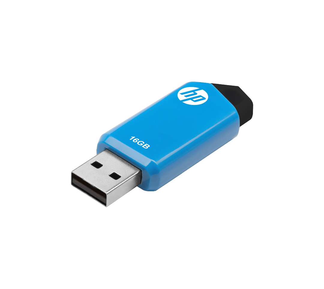 HP 16GB v150w USB 2.0 Flash Drive, Blue