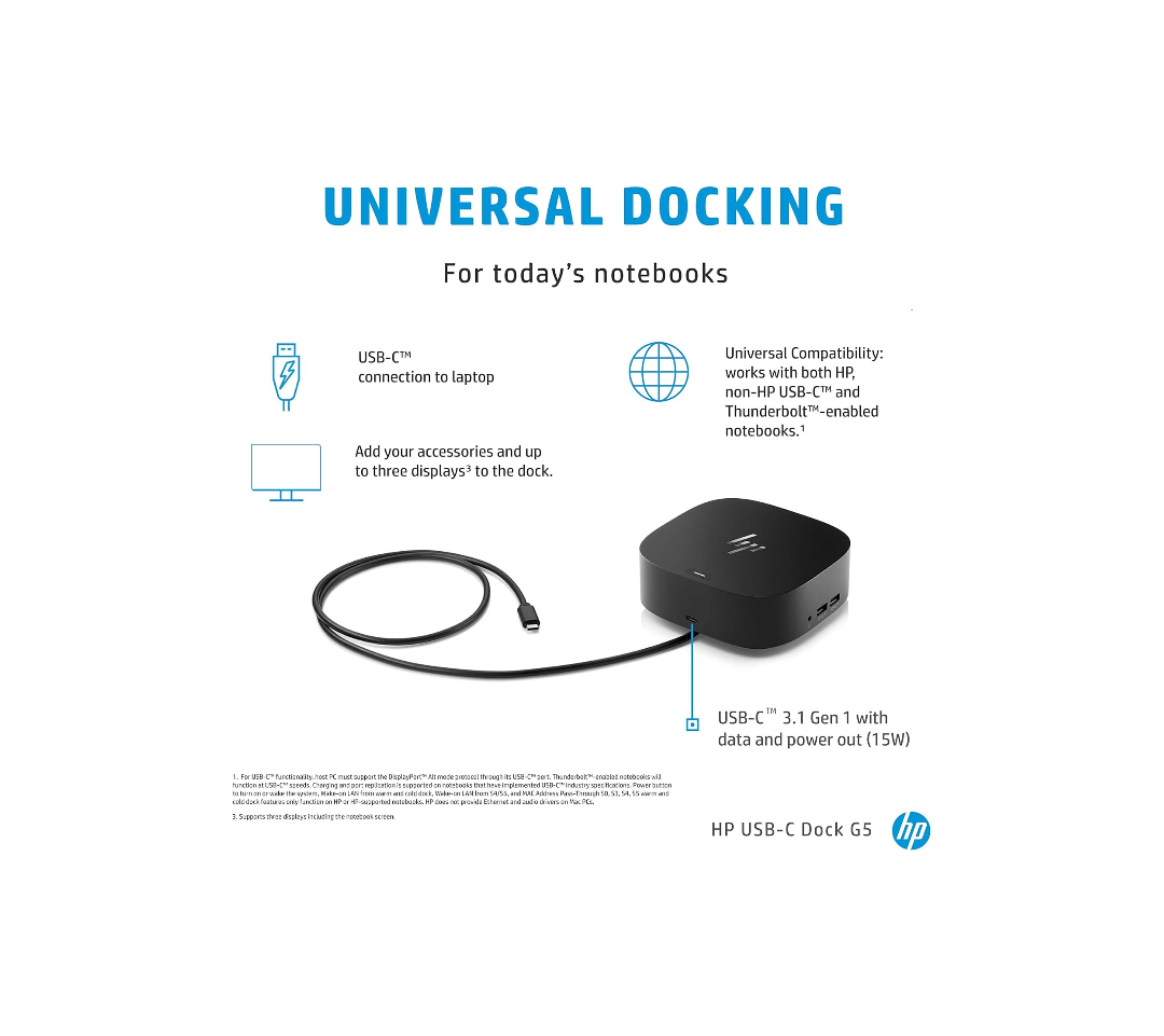 HP USB-C Dock G5-8 in 1 Adapter