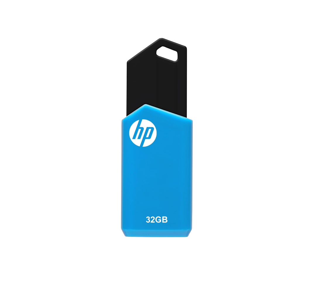 HP 32GB v150w USB 2.0 Flash Drive, Blue