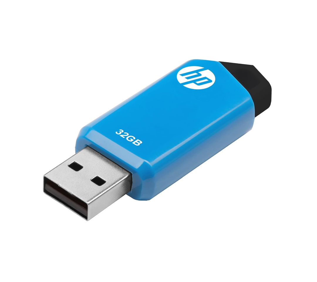 HP 32GB v150w USB 2.0 Flash Drive, Blue