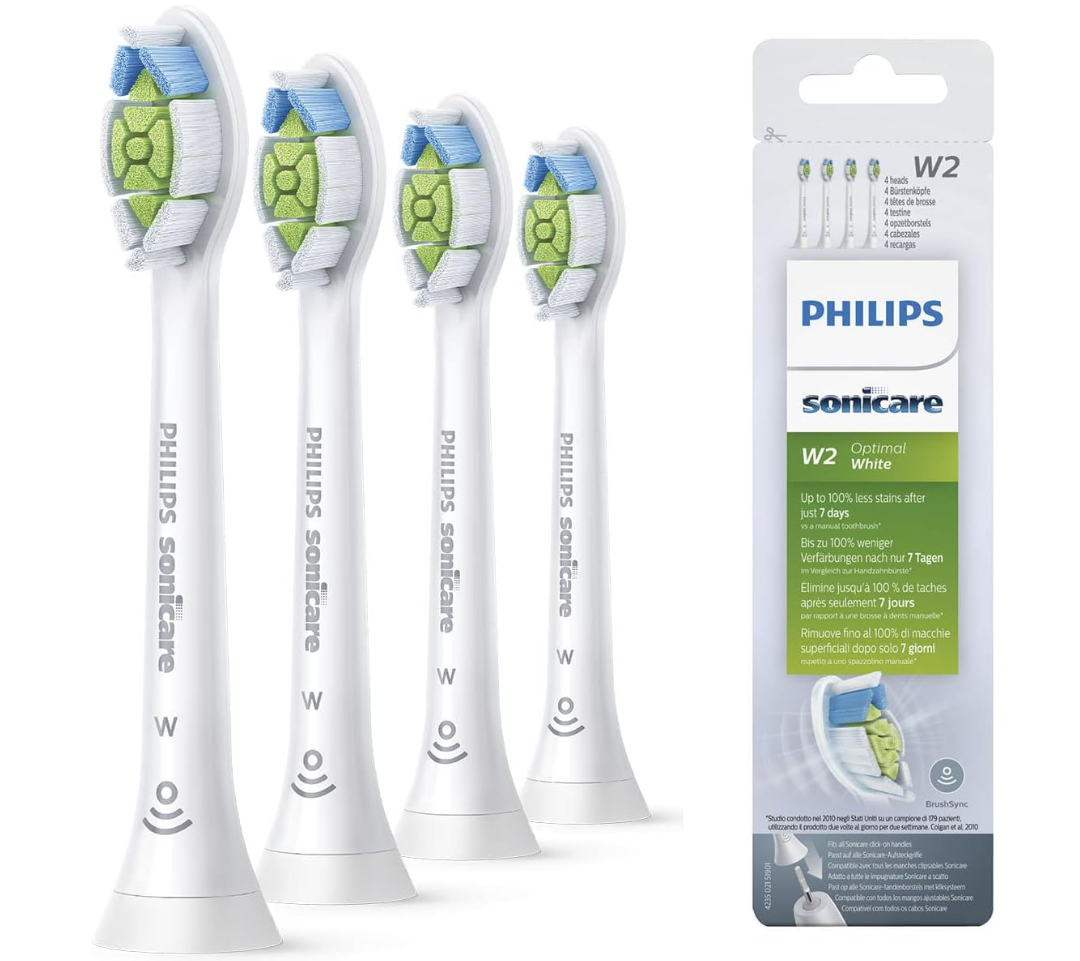 Philips Sonicare  W2 Heads-4 Pack (Model HX6064/10)